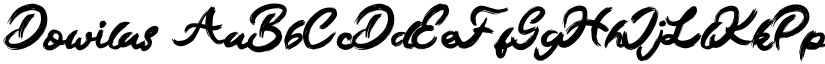 Dowilas font