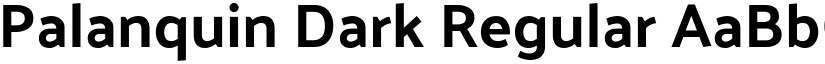 Palanquin Dark Regular font