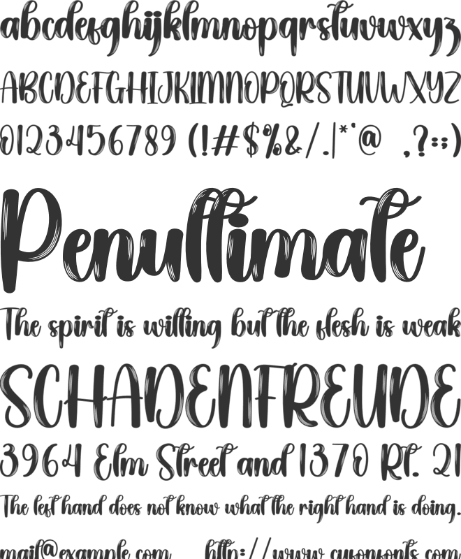 Evening Beach font preview