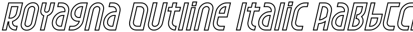 Royagna Outline Italic font