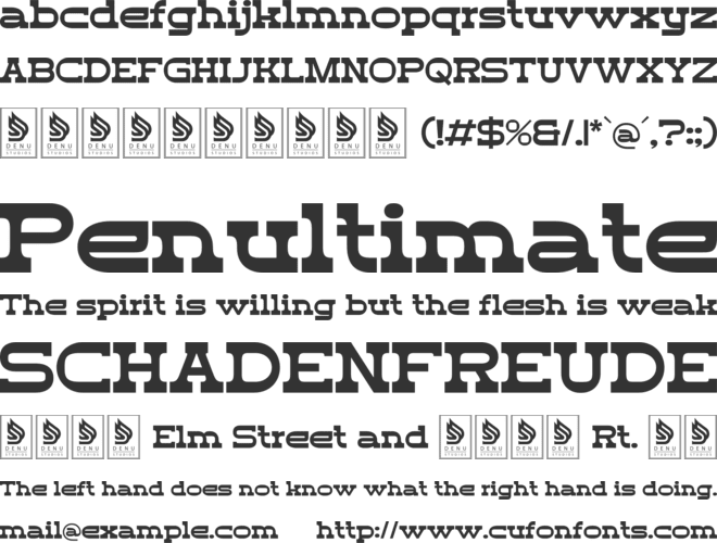 Rusty Duty font preview