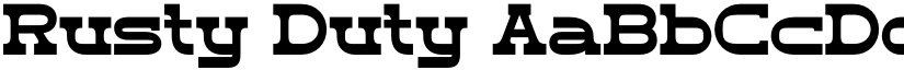 Rusty Duty font