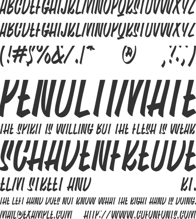 UT Slogefie Store font preview