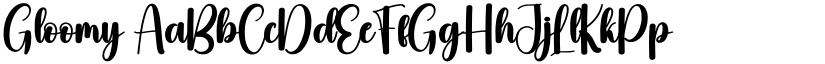 Gloomy font