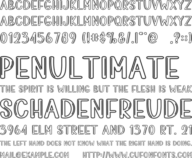 Cute Lovely font preview