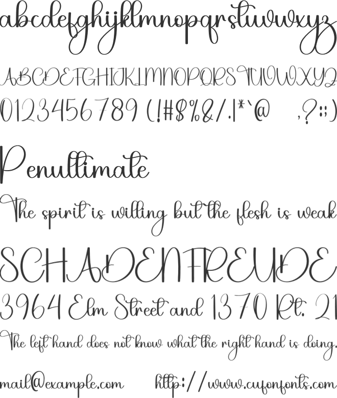 Bill Smith font preview