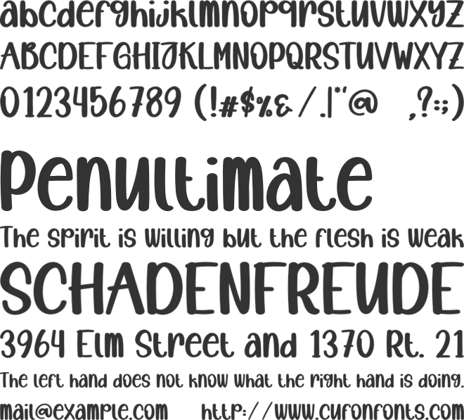 Hallo World font preview