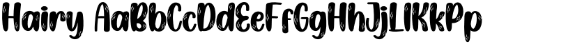 Hairy font