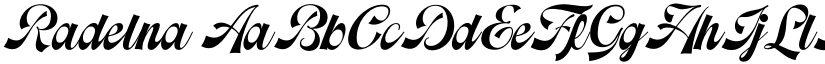 Radelna font