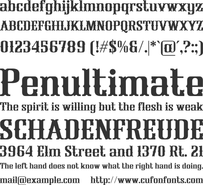 Westner font preview