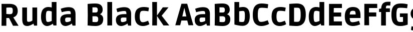 Ruda Black font