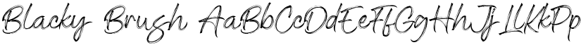 Blacky Brush font