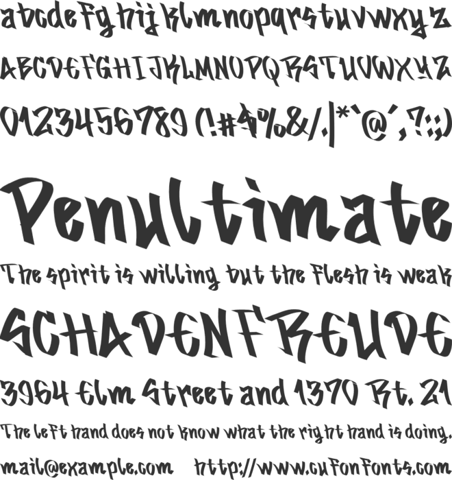 Street Conflict font preview