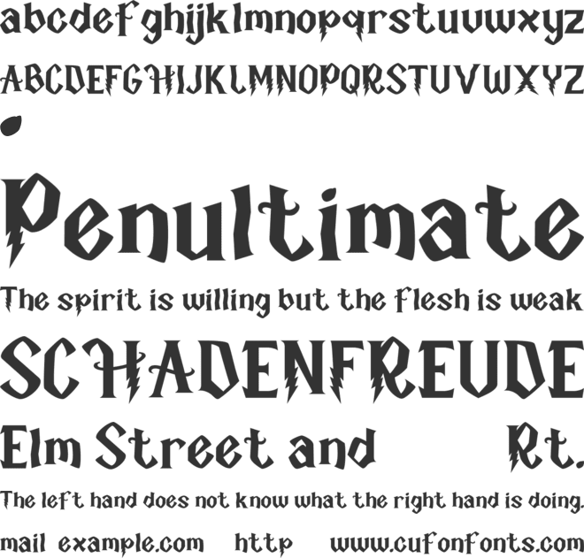 Glimoria font preview
