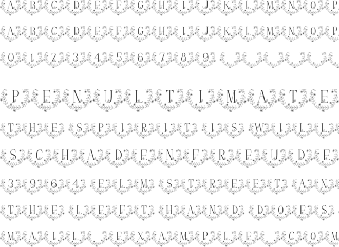 Petite Floral Monogram font preview