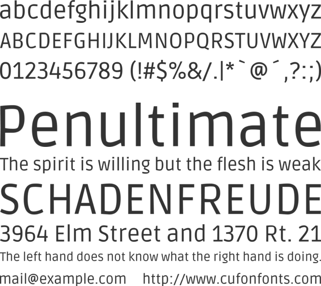 Ruda font preview