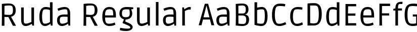 Ruda Regular font