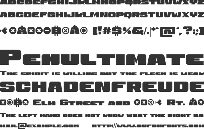 Kaput Black font preview