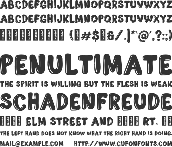 Gampolins font preview