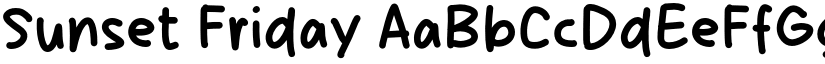 Sunset Friday font