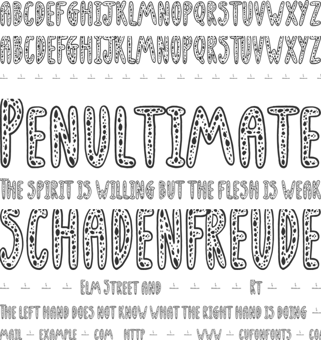 Snot Face font preview