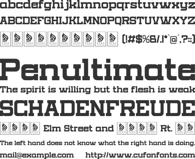 Roaring Tribune font preview