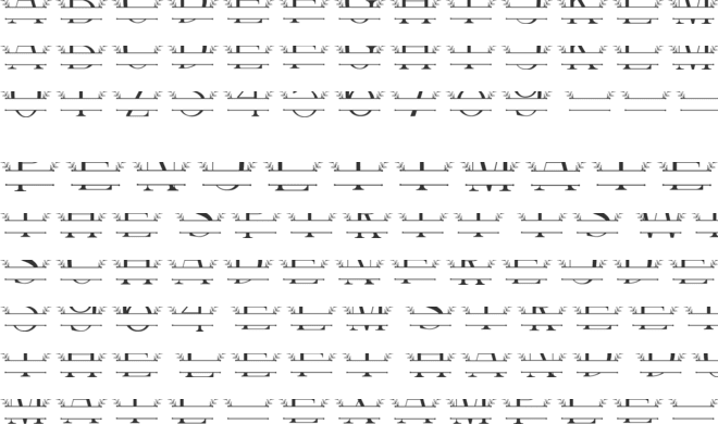 Rose Buds Line Monogram font preview