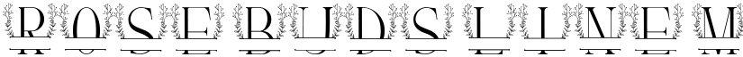 Rose Buds Line Monogram font