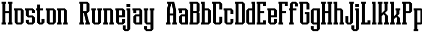 Hoston Runejay font