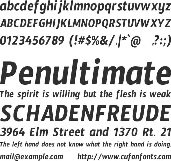 Timmana font preview