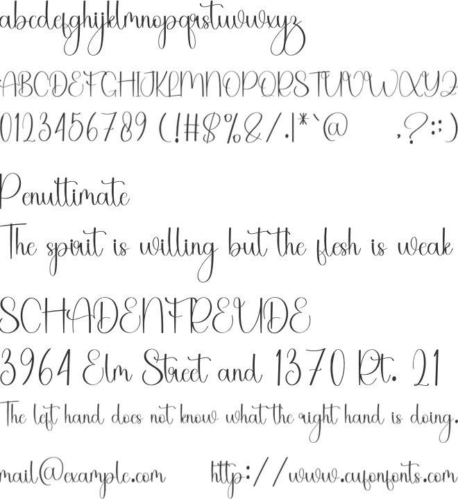 Friendly font preview