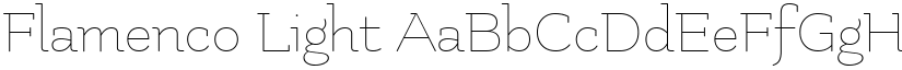 Flamenco Light font