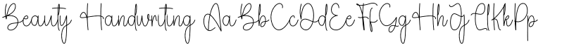 Beauty Handwriting font