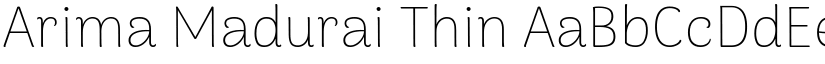 Arima Madurai Thin font