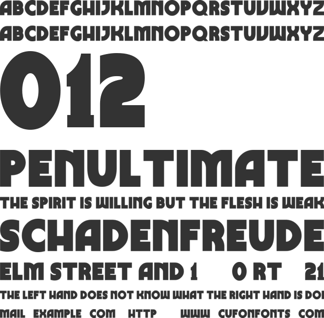 COMAN OXLO font preview