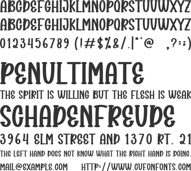 Watch For Ghosts font preview