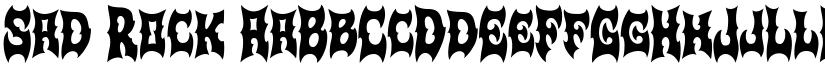 Sad Rock font