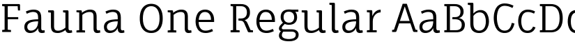 Fauna One Regular font