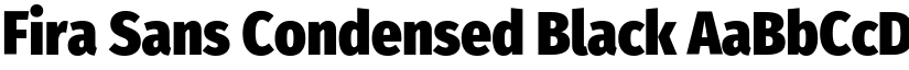 Fira Sans Condensed Black font