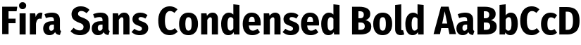 Fira Sans Condensed Bold font