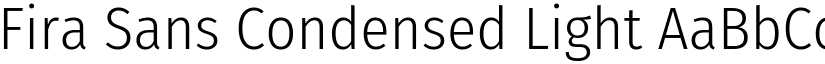 Fira Sans Condensed Light font