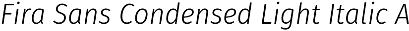 Fira Sans Condensed Light Italic font