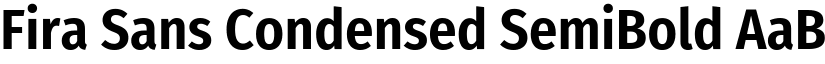 Fira Sans Condensed SemiBold font