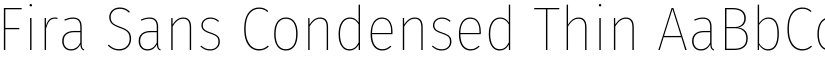Fira Sans Condensed Thin font
