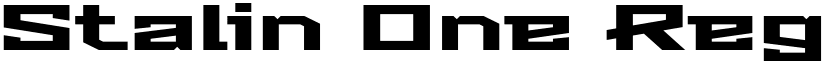 Stalin One Regular font