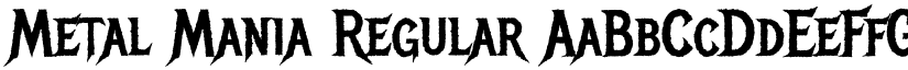 Metal Mania Regular font