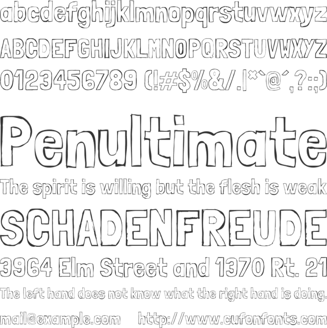 Londrina Sketch font preview