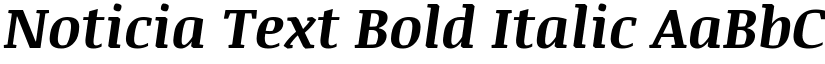 Noticia Text Bold Italic font