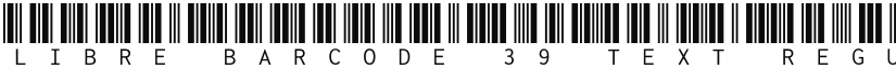 Libre Barcode 39 Text Regular font