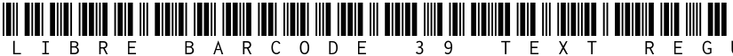 Libre Barcode 39 Text Regular font